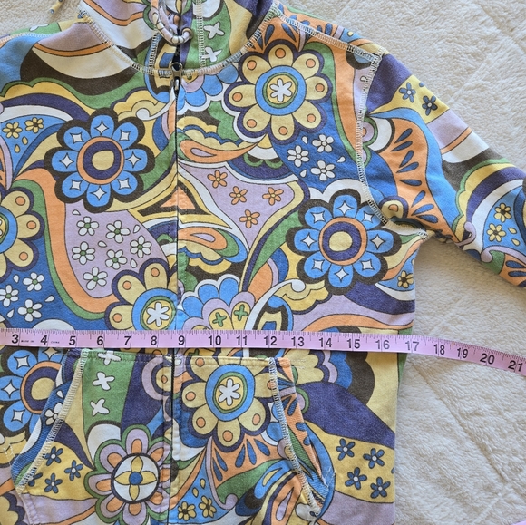 Lucky Brand Y2K Floral Multicolor Women's Sweaters Size S Retro Hippie - Picture 7 of 9